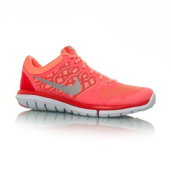 Nike Flex Y2K Running Shoes - Coral Lava Glow/Metallic Silver/Bright Crimson 7 - Picture 1 of 13